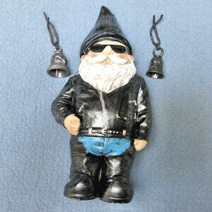HARLEY GNOME OR SANTA, 2 BIKER BELLS